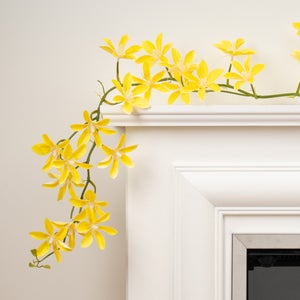 Set Of 2 Artificial Magnolia Star Flower Garlands