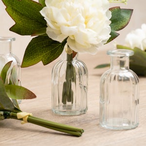 Set Of 6 Glass Bud Vases