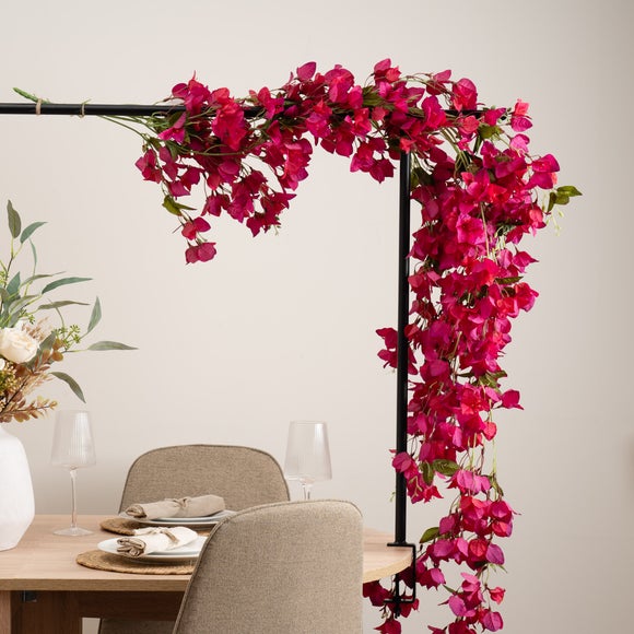 Click to view product details and reviews for Artificial Pink Bougainvillea Waterfall Garland.