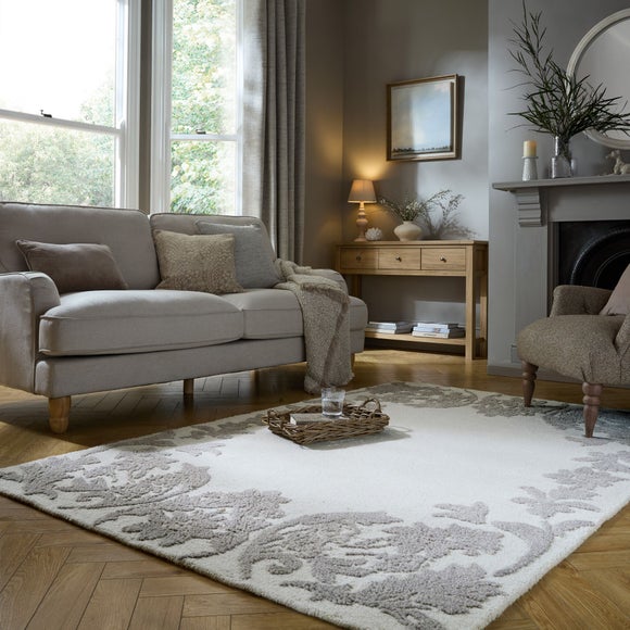 Churchgate Mowsley Floral Wool Border Rug