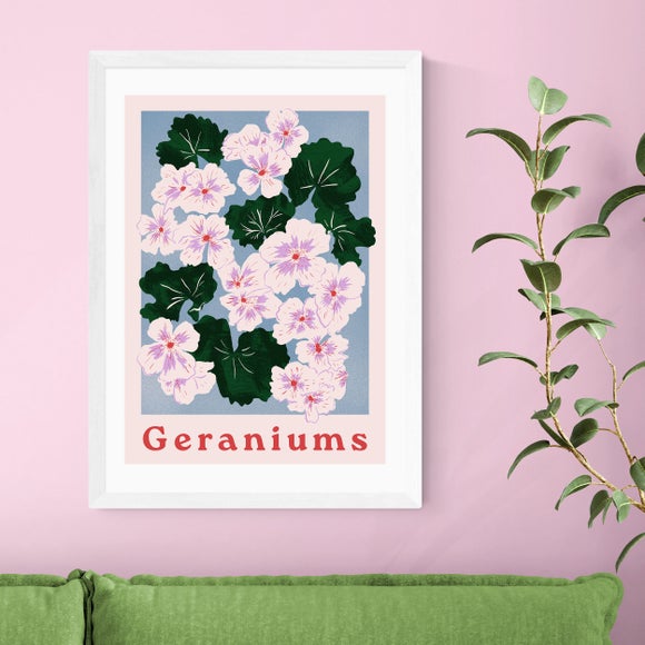 East End Prints Geraniums Print