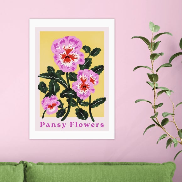 East End Prints Pansy Flowers Print