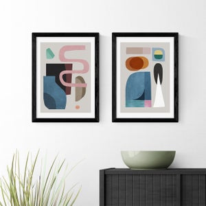 East End Prints Set Of 2 Motel Shapes Prints