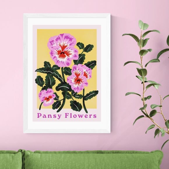 East End Prints Pansy Flowers Print
