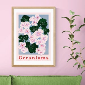 East End Prints Geraniums Print
