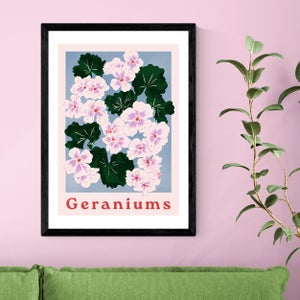 East End Prints Geraniums Print