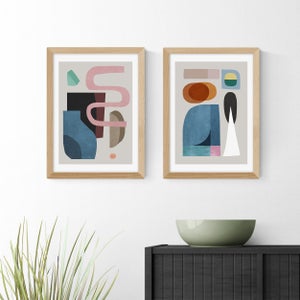 East End Prints Set Of 2 Motel Shapes Prints