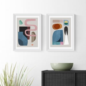 East End Prints Set Of 2 Motel Shapes Prints