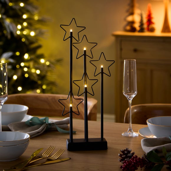 View Star Led Candles Centrepiece View Star Led Candles Centrepiece