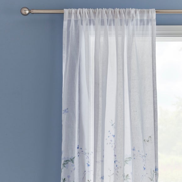 Nola Floral Sheer Slot Top Voile Panel