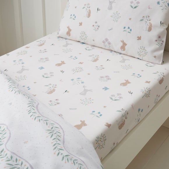 Pack Of 2 Soft Bunnies Fitted Bed Sheets