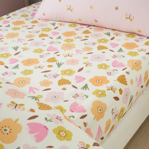 Pack Of 2 Butterfly Floral Fitted Bed Sheets