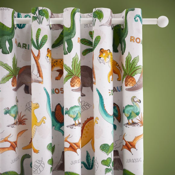 View Jurassic Dinosaur Blackout Eyelet Curtains View Jurassic Dinosaur Blackout Eyelet Curtains