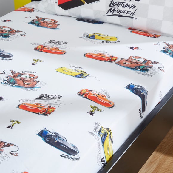 Pixar Cars 100 Cotton Fitted Bed Sheet