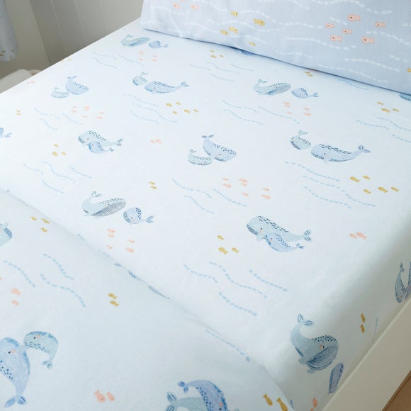 Pack Of 2 Little Whales Fitted Bed Sheets