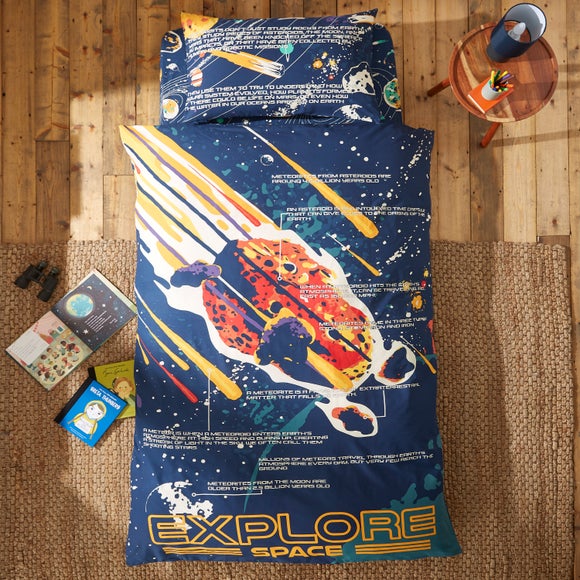 Click to view product details and reviews for Explore Space 100 Cotton Duvet Cover Pillowcase Set. Click to view product details and reviews for Explore Space 100 Cotton Duvet Cover Pillowcase Set.