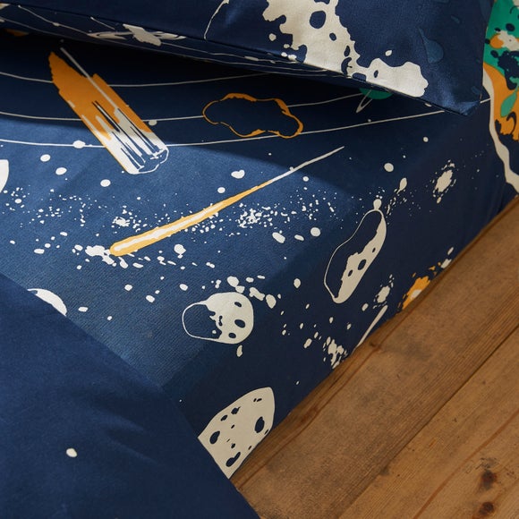 Click to view product details and reviews for Explore Space 100 Cotton Single Fitted Sheet. Click to view product details and reviews for Explore Space 100 Cotton Single Fitted Sheet.