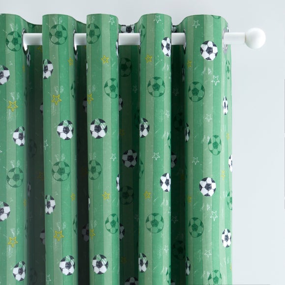 View Football Pitch Blackout Eyelet Curtains