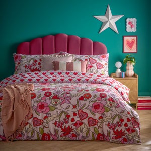 Glass Heart Polycotton Duvet Cover & Pillowcase Set