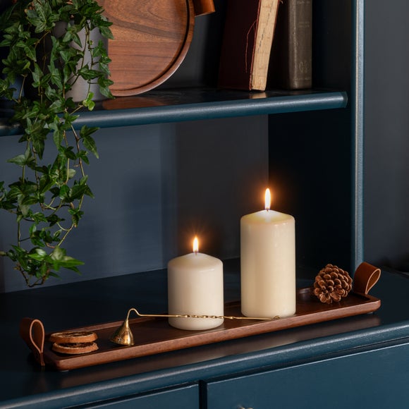 Click to view product details and reviews for Harvey Walnut Wooden Rectangle Candle Tray.