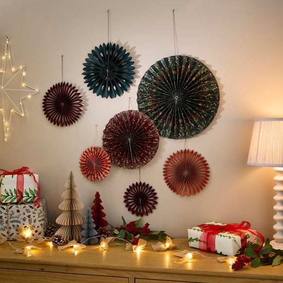Pack Of 7 Heritage Paper Fans