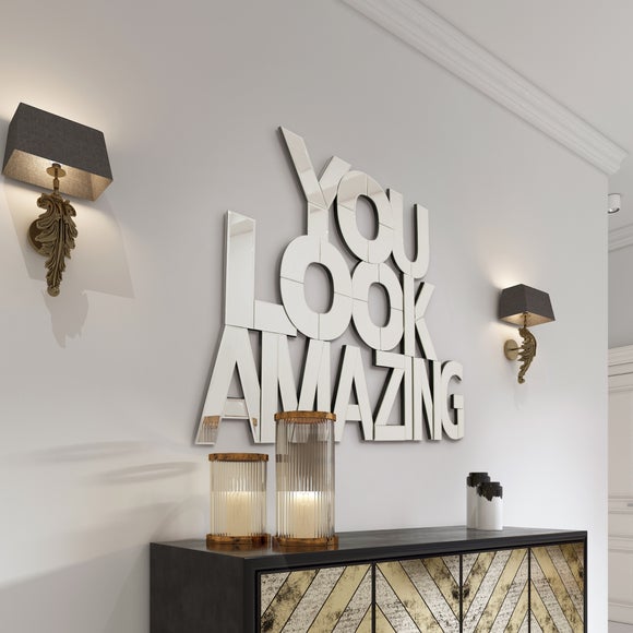 Click to view product details and reviews for You Look Amazing Mirrored Wall Art.