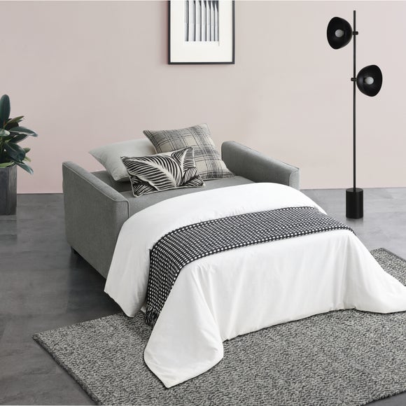 Return Serviya Fabric Compact Double Sofa Bed Peppered Grey