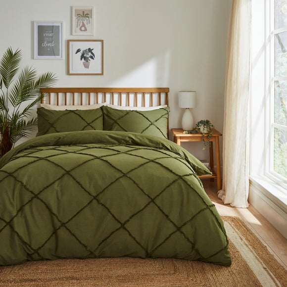 Andie Tufted 100 Cotton Duvet Cover Pillowcase Set