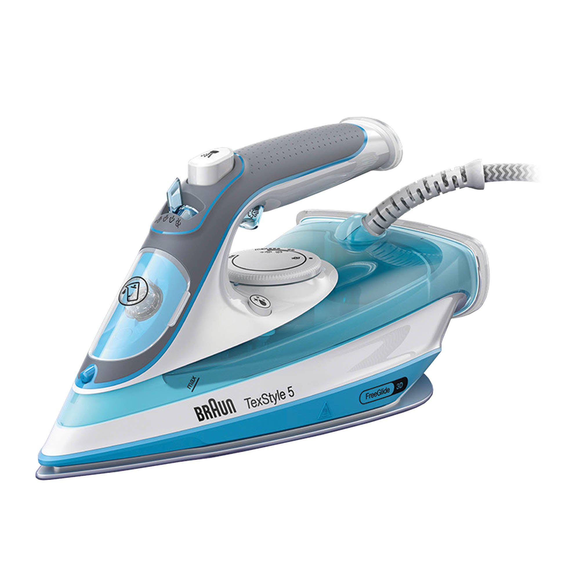 Braun 2800w Texstyle 5 Steam Iron Blue Blue