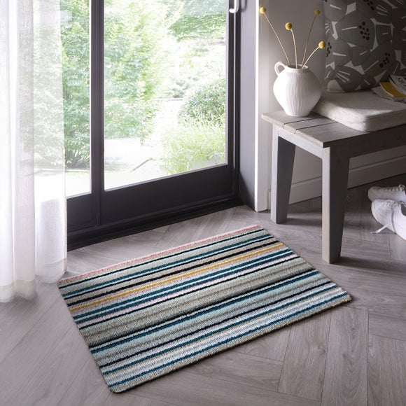 Marvel Striped Cotton Washable Doormat