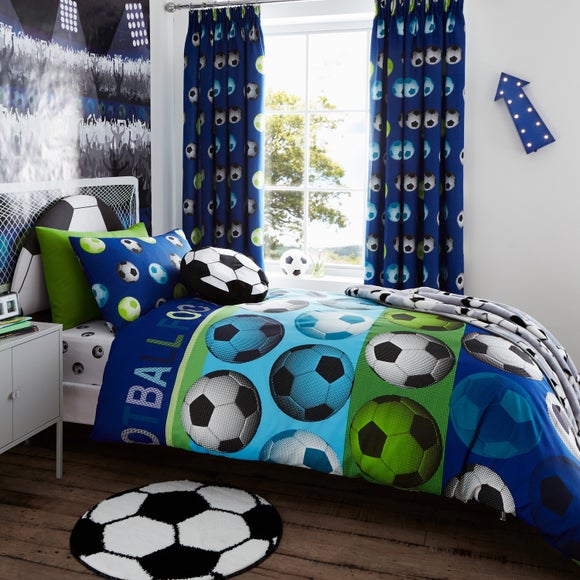 Catherine Lansfield Football Polycotton Duvet and Pillowcase Set