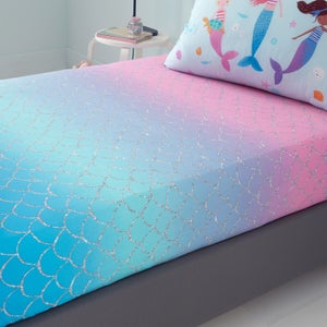 Catherine Lansfield Mermaid Polycotton Double Fitted Sheet