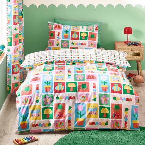 Catherine Lansfield Curious Caterpillar Polycotton Duvet Cover Pillowcase Set