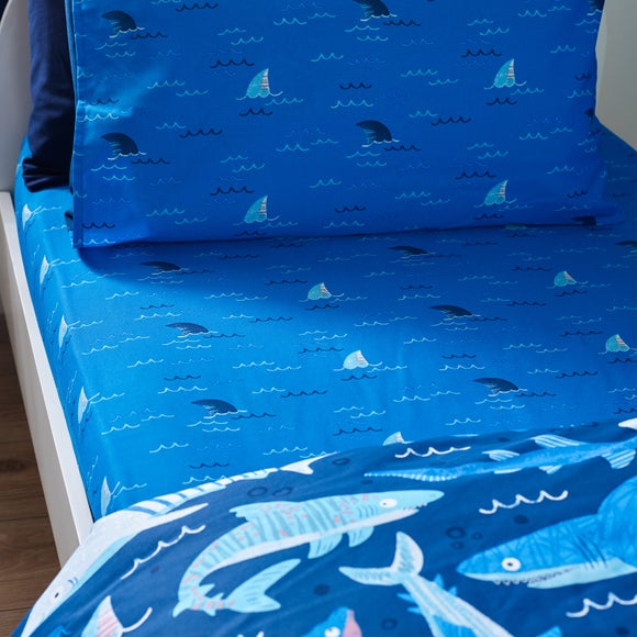 Click to view product details and reviews for Catherine Lansfield Jawsome Shark Polycotton Fitted Sheet.