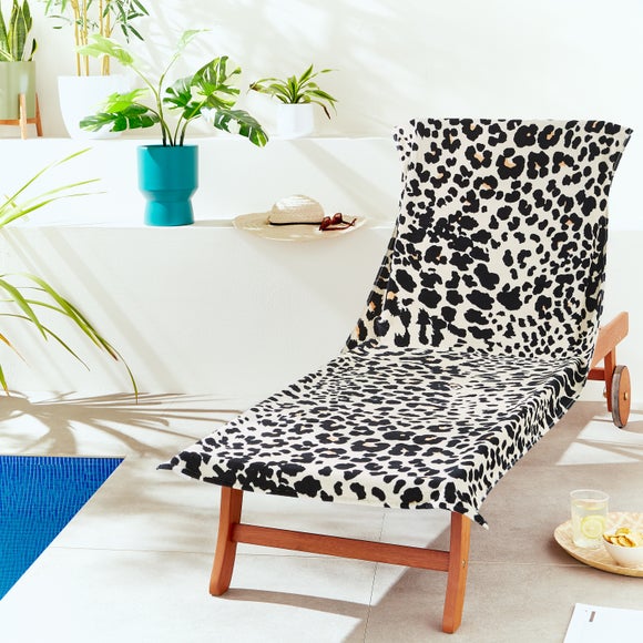 Catherine Lansfield Leopard Sun Lounger Beach Towel