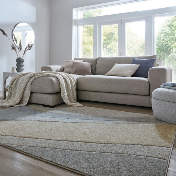 Wave Abstract Carved Rug