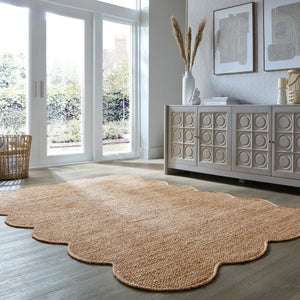 Kesia Scallop Textured Jute Rug