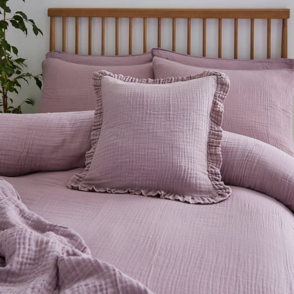 Click to view product details and reviews for Cotton Muslin Frilled Cushion Cover.