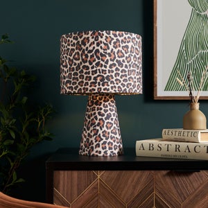 Kat Leopard Print Table Lamp