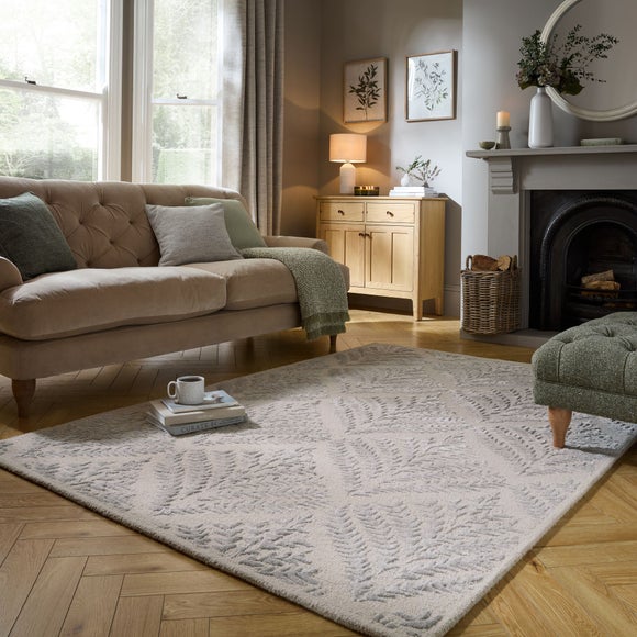 Fern Viscose and Wool Rug
