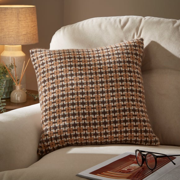 Click to view product details and reviews for Mini Plaid Woven Square Cushion.