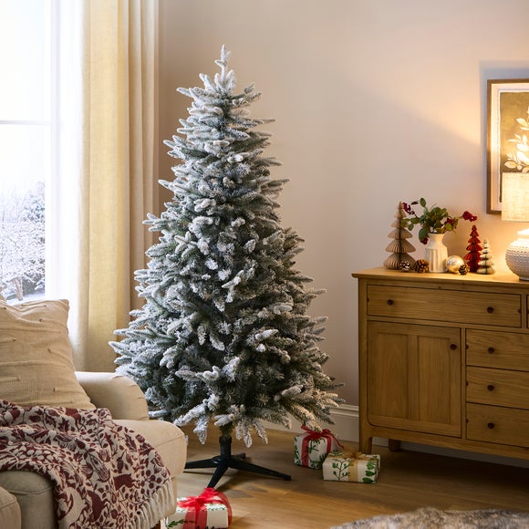 View 6ft Snowy Blue Spruce Christmas Tree View 6ft Snowy Blue Spruce Christmas Tree