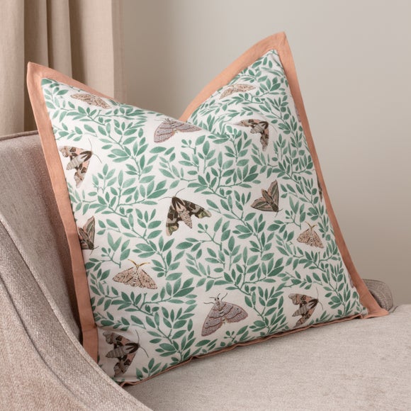 Click to view product details and reviews for Wylder Silk Moth Cotton Square Cushion.