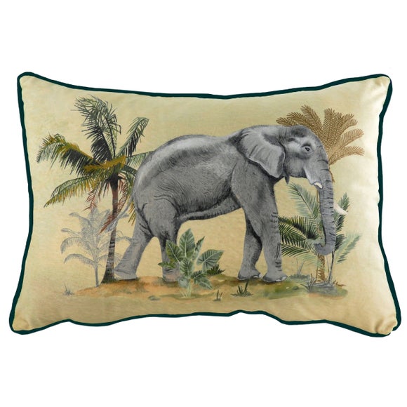 Evans Lichfield Kibale Elephant Rectangle Cushion Cover