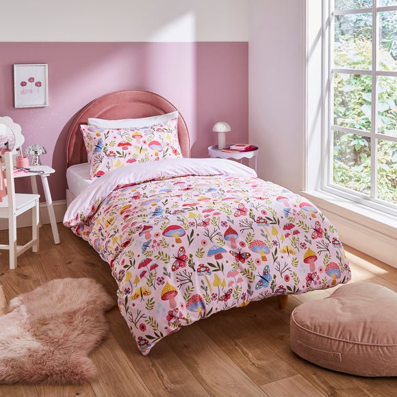 Floral Mushroom Duvet Cover Pillowcase Set