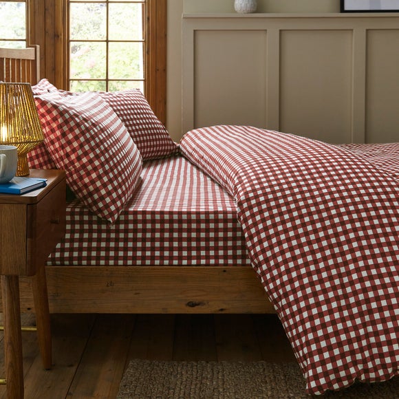 Maeva Gingham 100% Brushed Cotton Fitted Sheet