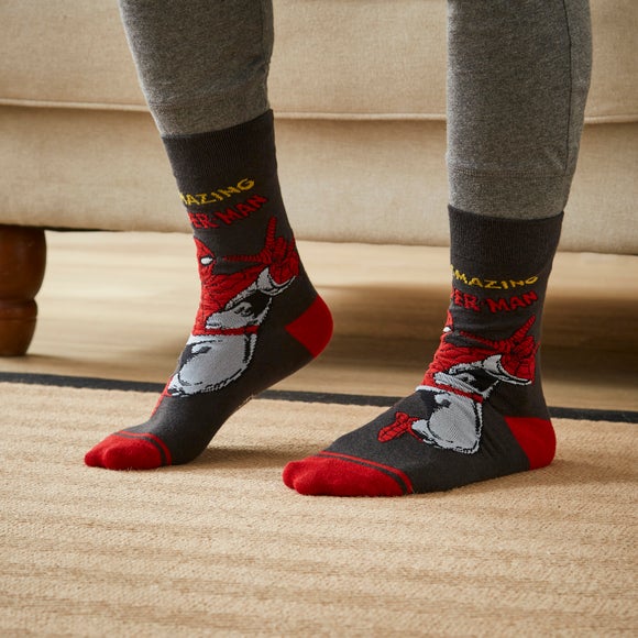 Click to view product details and reviews for Mens Marvel Spiderman Cotton Socks.