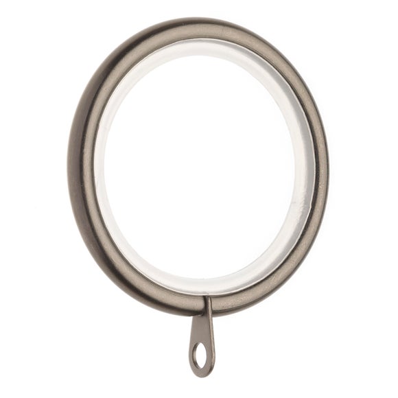 Pack of 12 Lined Metal Curtain Rings