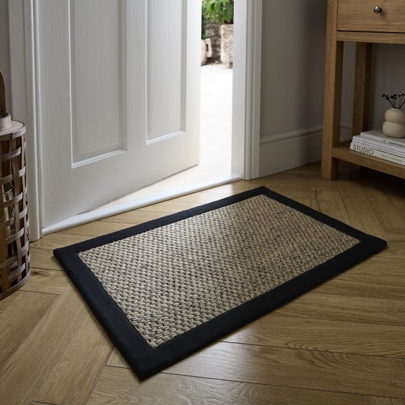 Sisal Look Washable Border Doormat