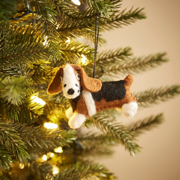 Humphrey the Basset Hound Felt Hanging Decoration